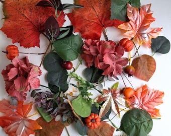 Autumn Halloween craft floral diy wreath decor mix