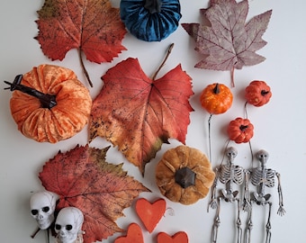 Autumn Halloween craft floral diy wreath decor mix