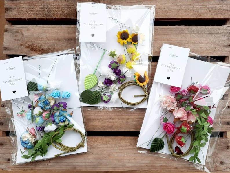 DIY flowercrown kit mixed colours ages 8 FREE kit with 10 purchased image 6