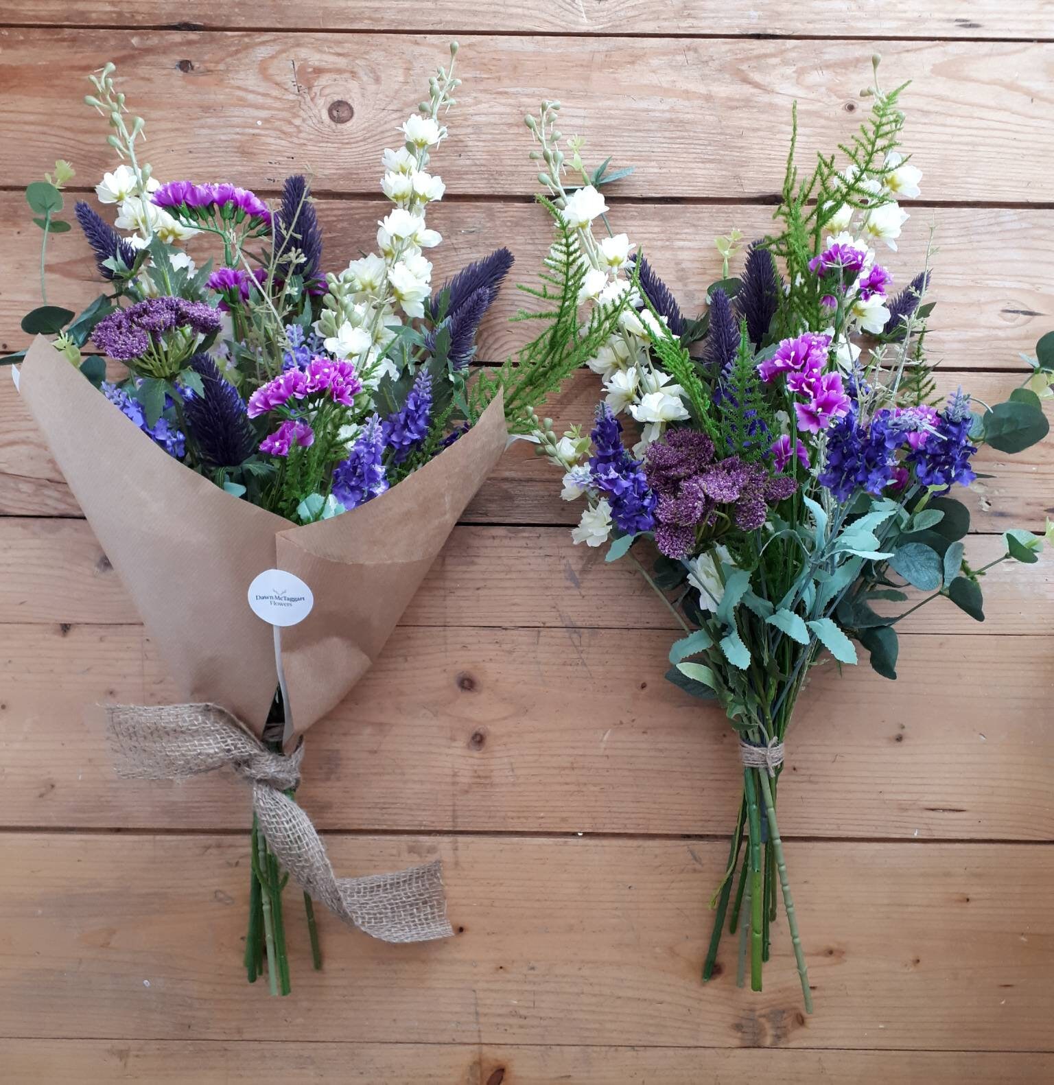 Hand tied faux flowers bunch/bouquet in Scottish country mix Etsy
