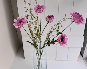 Wildflower bunch - faux flowers garden wildflowers pink daisies 50cm