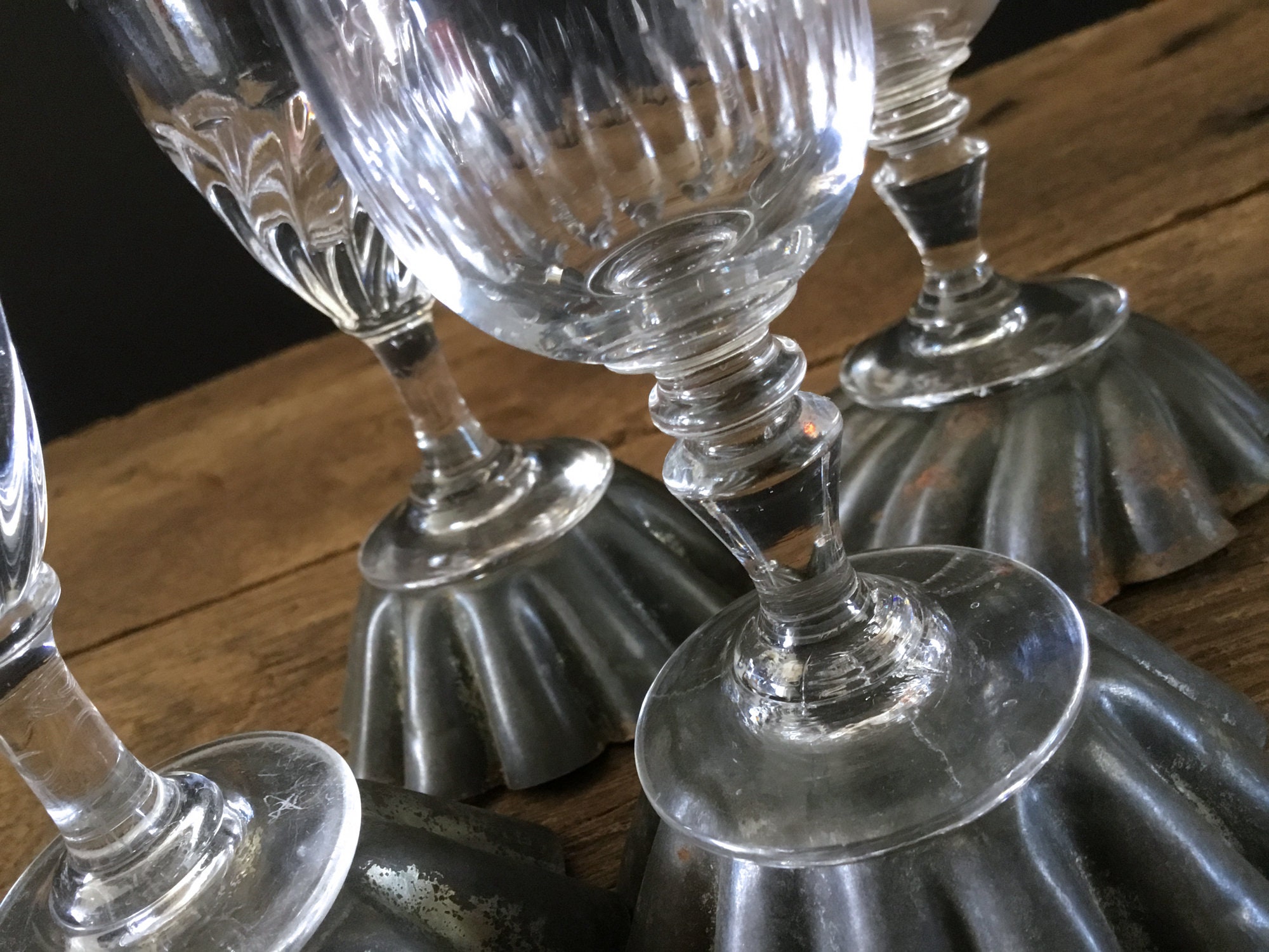 Hand Blown Shot Glass 4 French Vintage Liquor Glasses French Etsy UK