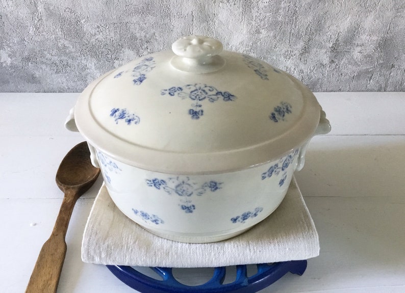 French Antique ironstone St Uze casserole French antique St Uze ironstone dishes French antique soup bowl Ironstone tureen