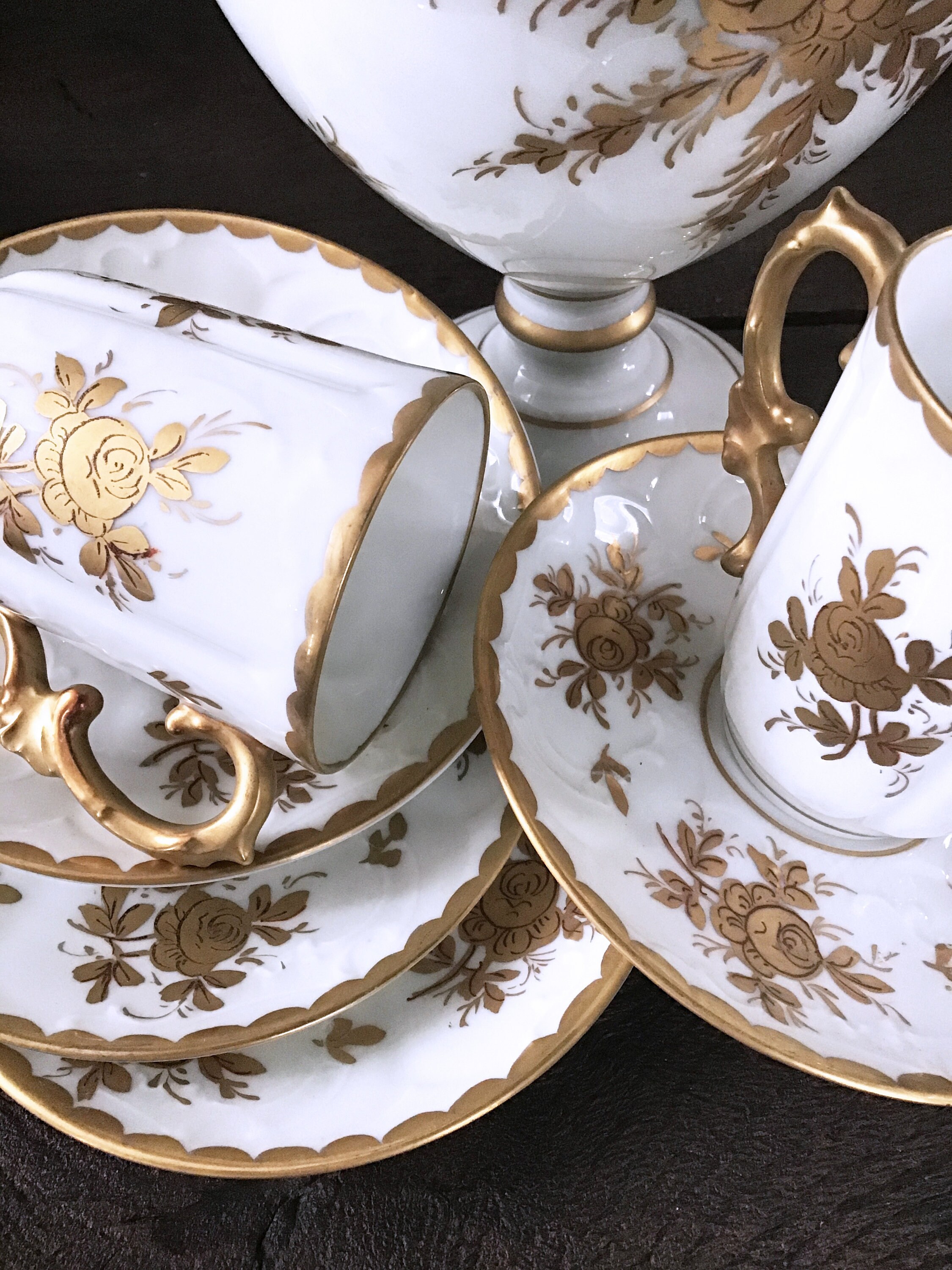 Limoges Porcelain Coffee Set French Antique Coffee or Tea Etsy