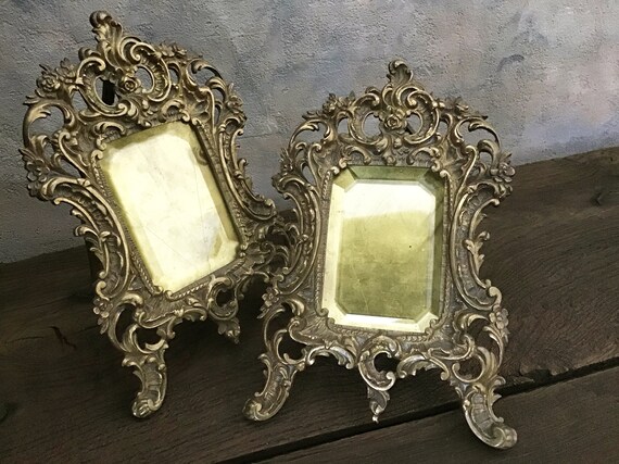 Bronze Picture Frame, French Antique Bronze Frame, Antique Bronze 