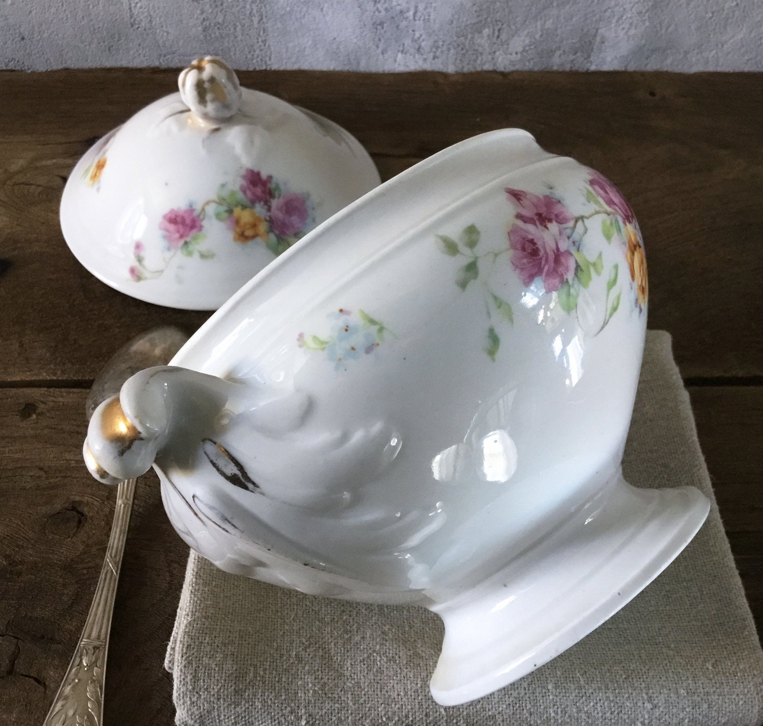 Antique French Tureen Individual Small Porcelain Tureen Etsy