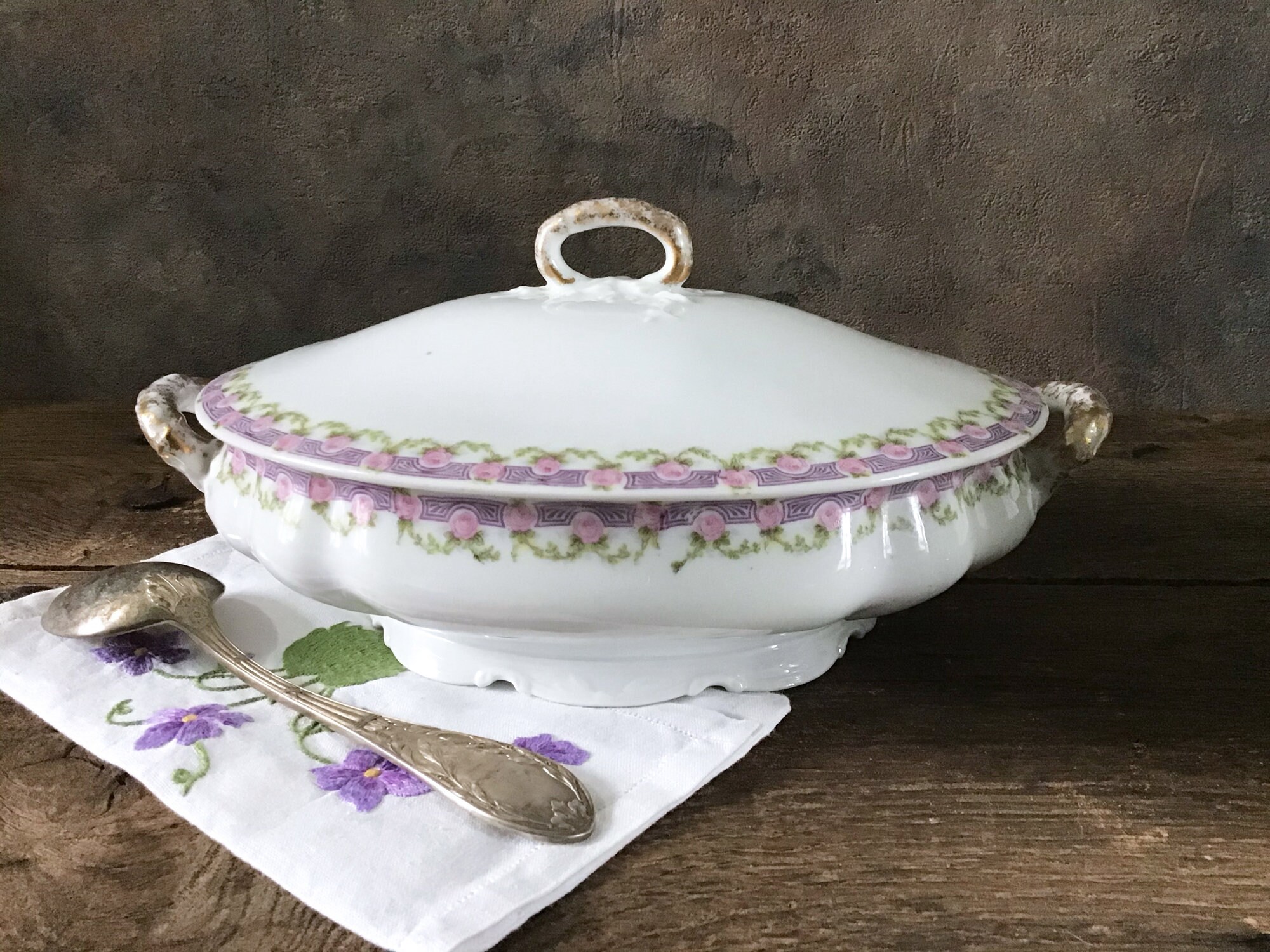 Légumier Porcelaine Haviland Limoges, Limoges France, Porcelaine Blanche Ancienne