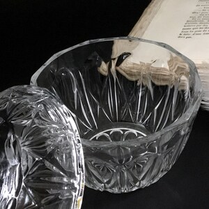 Glass powder jar 1950's French vintage Glass powder jar 1950's French vintage