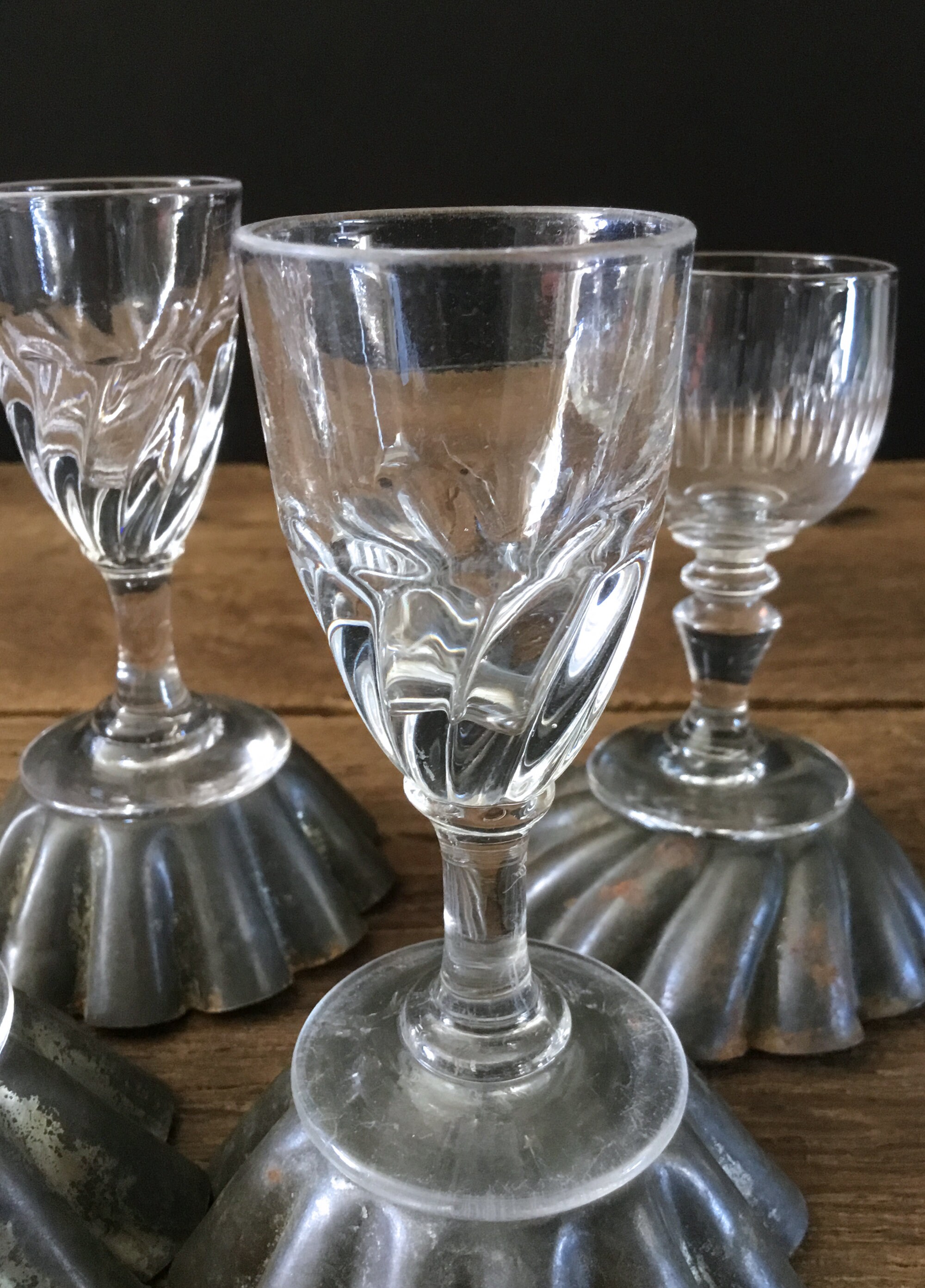 Hand Blown Shot Glass 4 French Vintage Liquor Glasses French Etsy UK