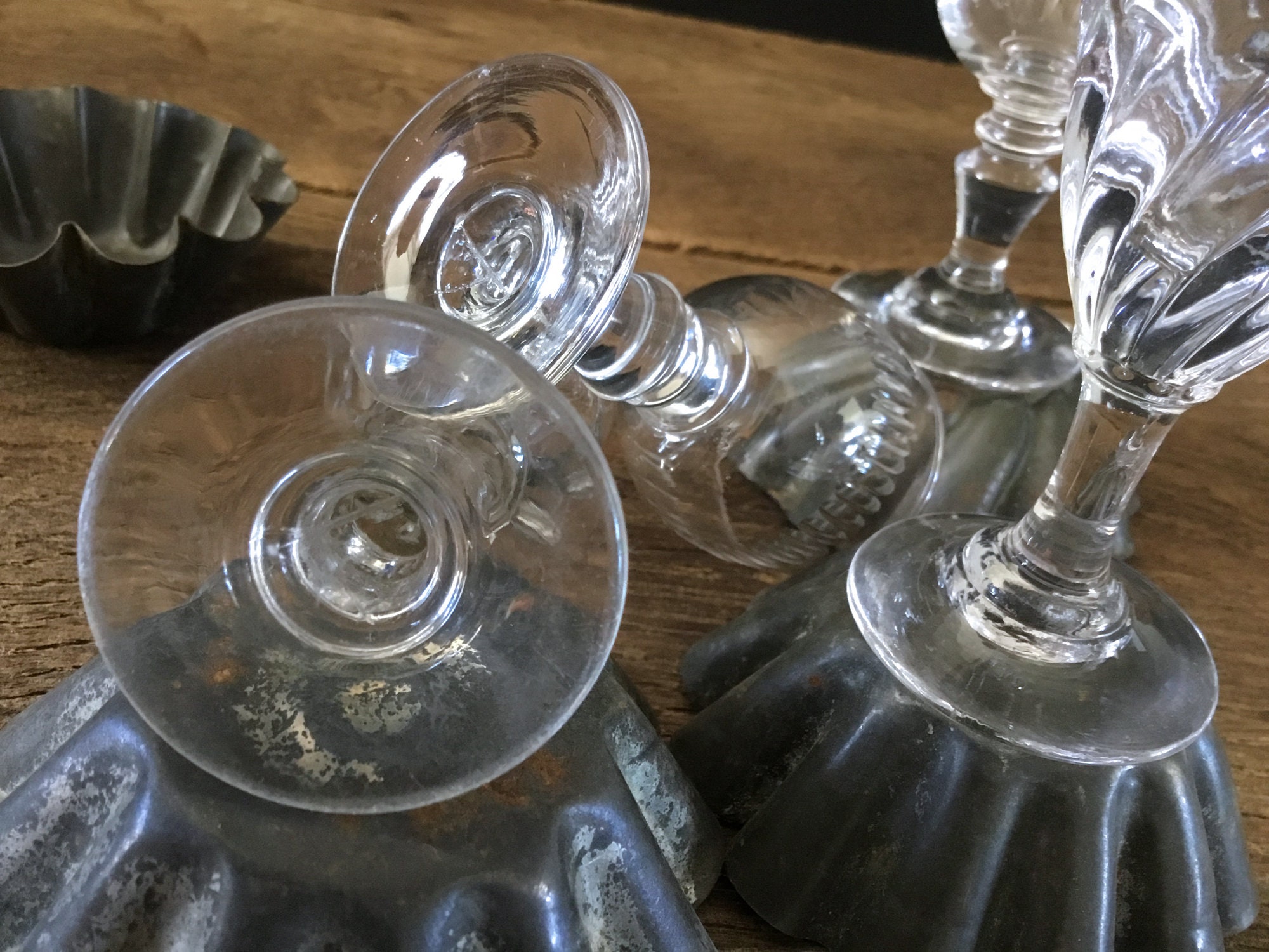 Hand Blown Shot Glass 4 French Vintage Liquor Glasses French Etsy UK