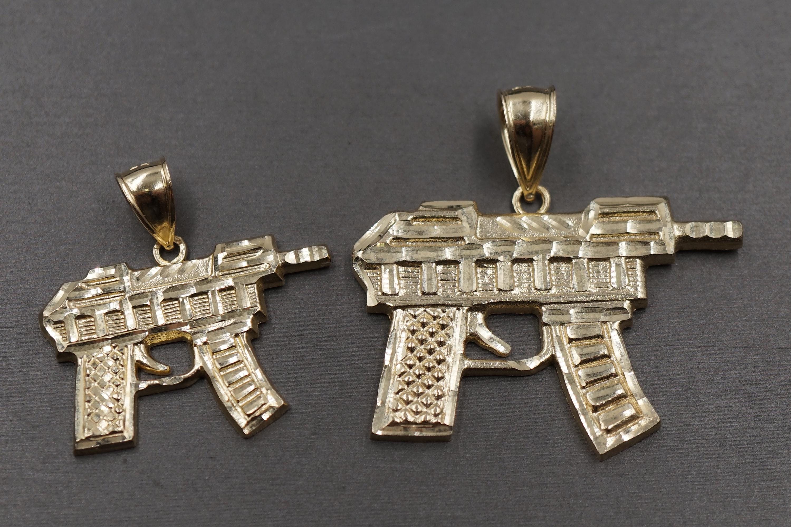 Gold Uzi Necklace - Etsy Gold Uzi Necklace - Etsy
