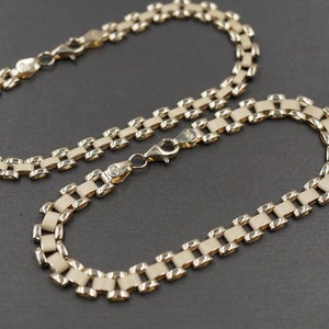 Pulsera Rollie de oro amarillo macizo de 10 quilates, 5,3 mm y 6,3 mm, para hombre, mujer y niño. 18 cm y 20 cm.