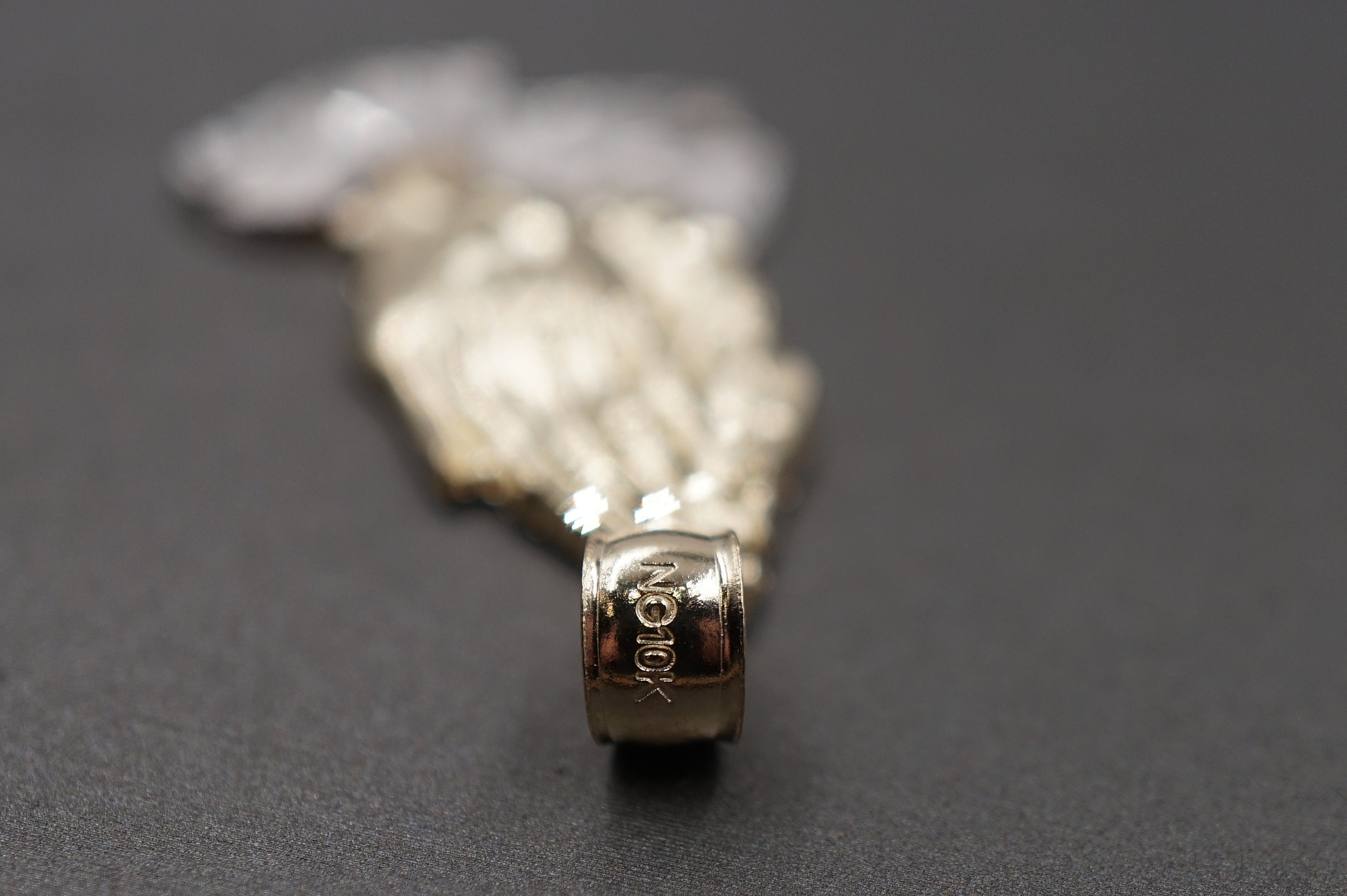 Ciondolo Con Mani In Preghiera In Vero Oro Giallo 10k Con Taglio A - Foto 9