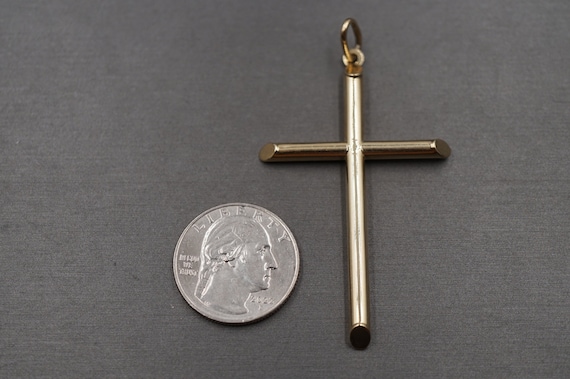 Vintage 48mm Caravaca Kruzifix Kreuz Anhänger Mit Cherub Angel Edelstahl 18 Kara