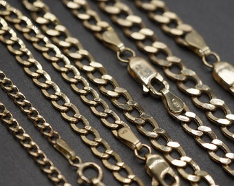 Catena Miami Cuban Link Oro Collana Catena Maglia Cubana Miami - Vero Oro Giallo 10 Carati, Spessore 3-5 Mm, Lunghezze 16-30 Pollici Catena Per Borsa A Metro - Foto 10