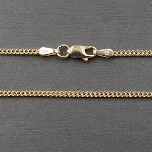 10K Yellow Gold 1.4MM Hollow Franco Chain 16&quot; - 24&quot; Necklace. Men Women Children Kid