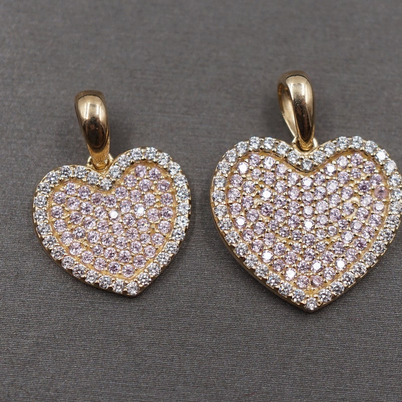 8 Carat Yellow Gold Heart Pendant – Swinging Heart Design, 333 Gold, Made In Germany