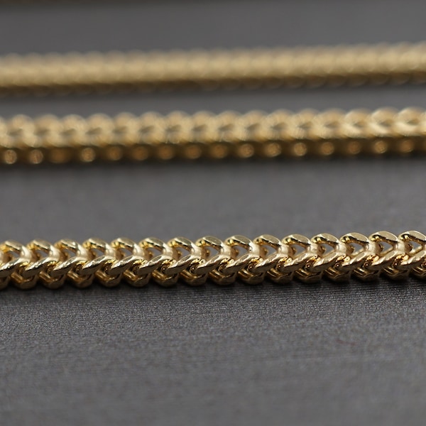 Naszyjnik z łańcuszkiem Franco z żółtego złota próby 10K (1,4 mm - 2,3 mm)