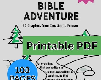Summer Bible Adventure Book | Kids Bible Devotional PDF | 30-Day Interactive Faith Activity | Family Faith Printable Download