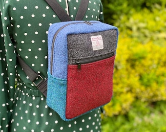 Multi colour Harris Tweed Back Pack