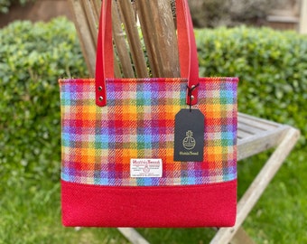 Rainbow Harris Tweed Tote Bag