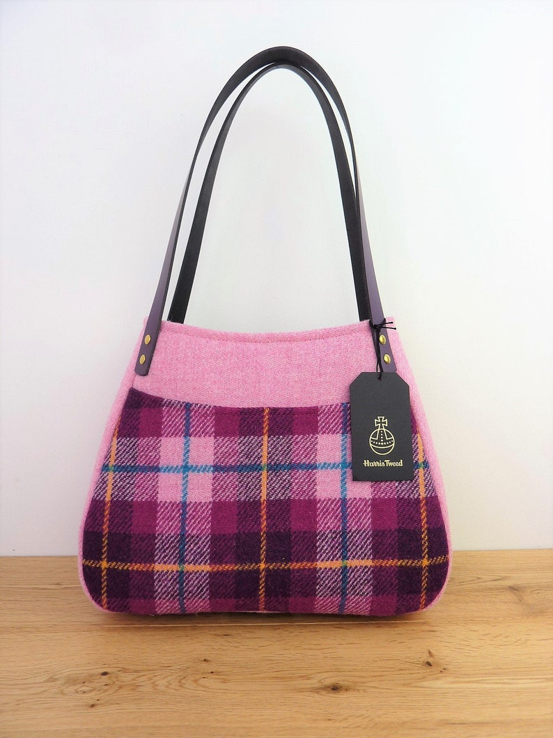 pink tweed handbag