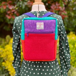 Multi colour Harris Tweed, Back Pack