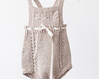 Knitting Pattern - Baby Romper - Download PDF
