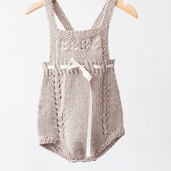 Knitting Pattern - Baby Romper - Download PDF