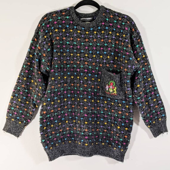 Rainbow Confetti Super Soft Sweater with Pocket C… - image 1