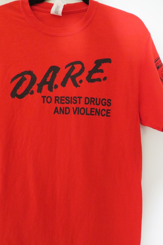 Vintage DARE Tshirt Red Medium Velvet Hound Vinta… - image 3