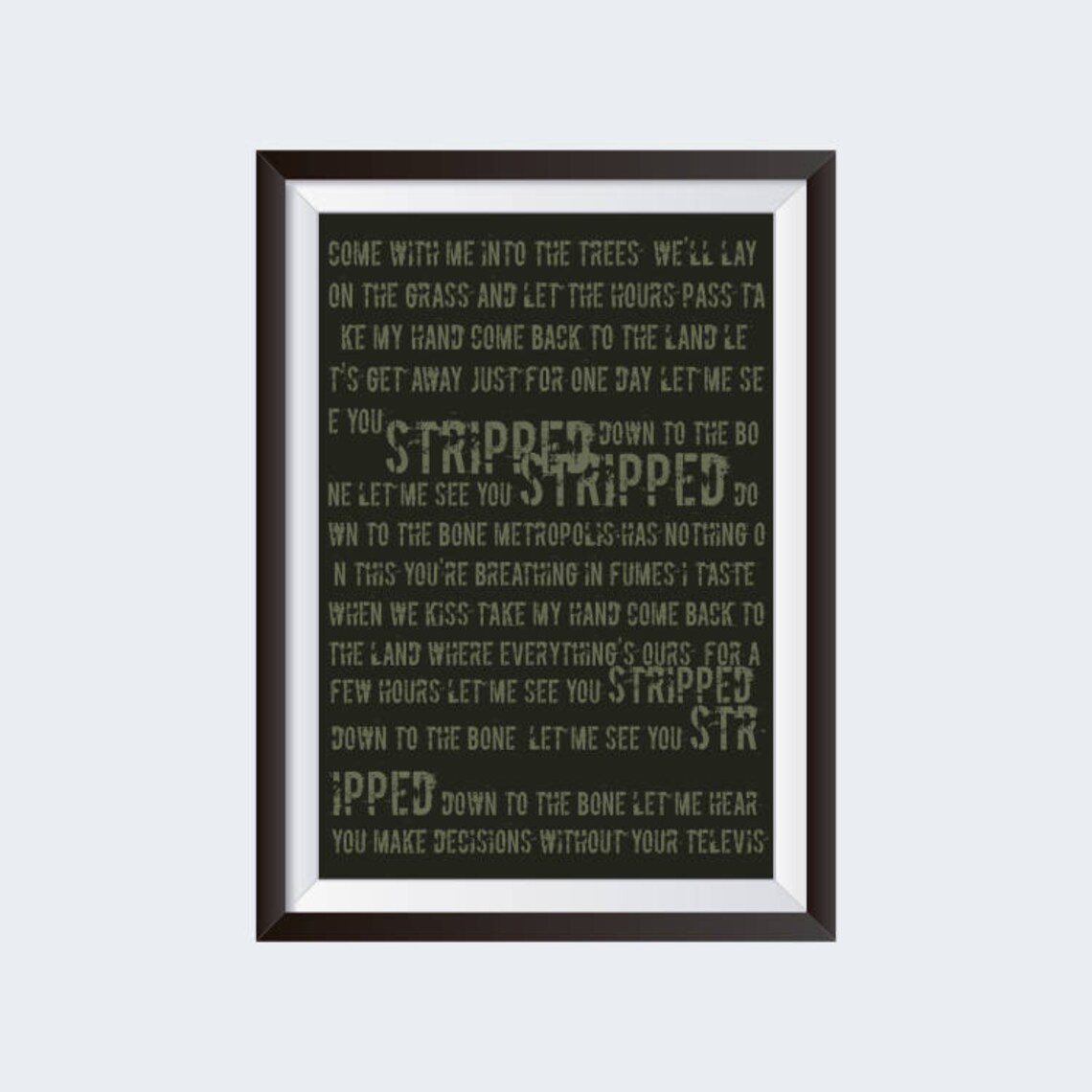 Stripped lyrics Depeche Mode downloadable graphic poster Etsy