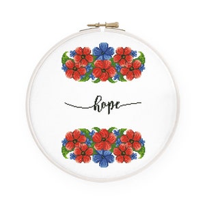 Hope cross stitch pattern Christian quote cross stitch Bible cross stitch, Instant download PDF #731