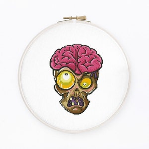 Zombie cross stitch pattern Halloween cross stitch Horror chart Instant download PDF #020