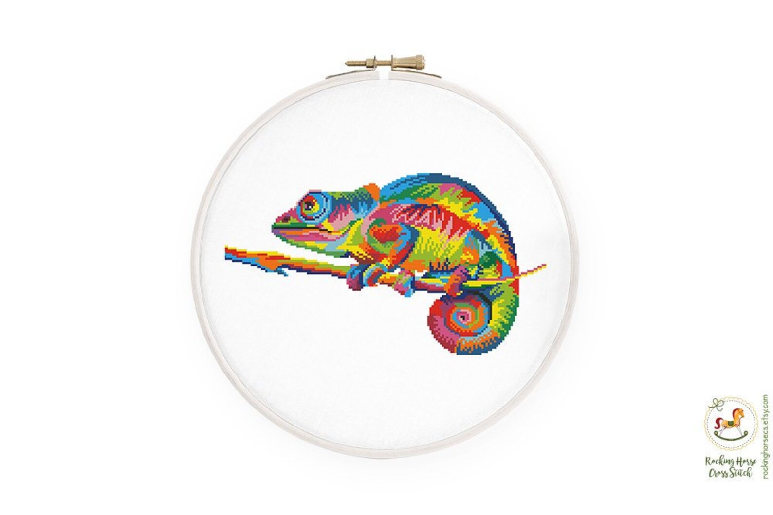 Colorful Chameleon Cross Stitch Pattern Abstract Chameleon Etsy