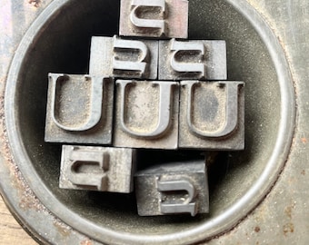 Metal Letterpress Letter “U”