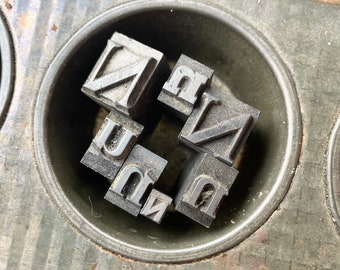 Metal Letterpress Letter “N”