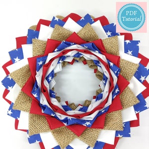 Tutoriel sur le motif de couronne d'oursins, couronne en tissu pliée (fichier PDF)