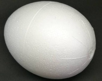 Extra large polystyrene eggs 4.7", Set of 6 marked polystyrene eggs, 12cm (4.7 inches ) premarked styrofoam eggs, foam eggs