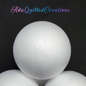 6 cm (2.36") marked Styrofoam balls in sets of six,  pre-marked polystyrene balls, 6cm styrofoam balls, polystyrene spheres, foam balls