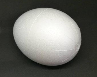 4'' marked Styrofoam eggs in sets of six,  premarked polystyrene eggs, 10cm (3.94 inches) styrofoam eggs, polystyrene eggs, large foam eggs