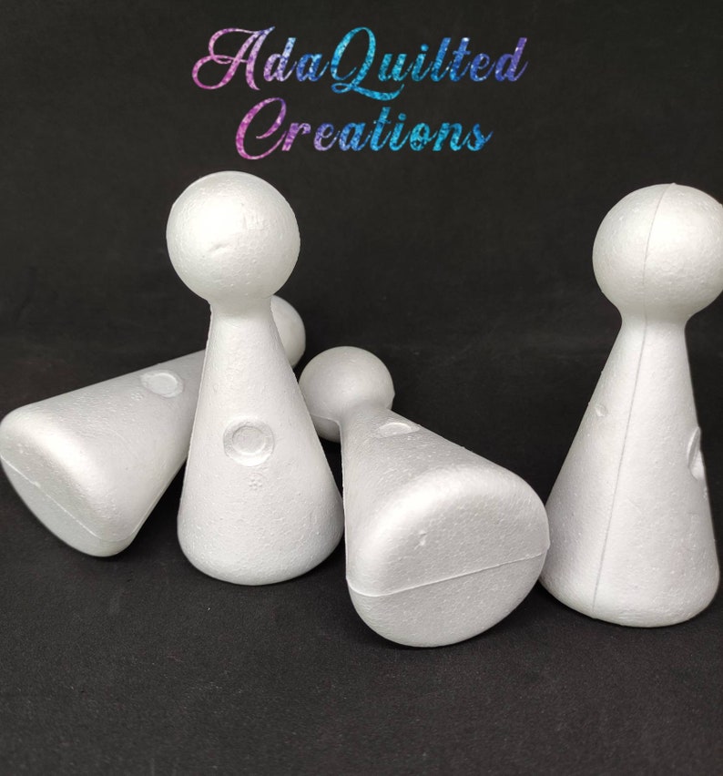 and 15 cm height 10cm high quality EPS Polystyrene cone body shapes in two sizes diy crafts 6 set of six styrofoam body shapes 4