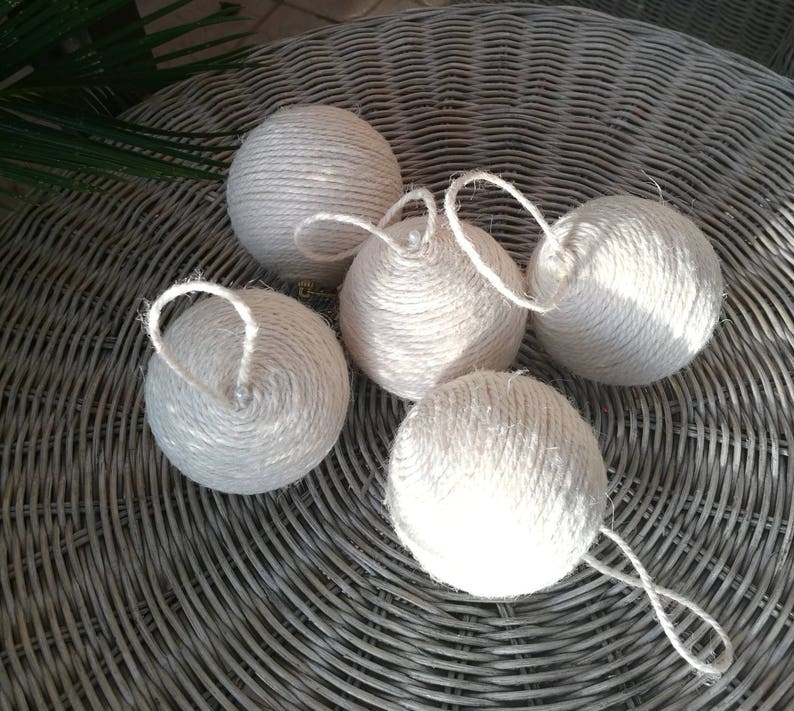 Rustic Decor Bowl Fillers Jute Rope Balls in Sets of Three or Etsy