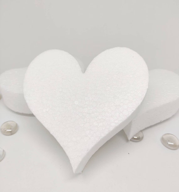 Styrofoam Heart Slices, Craft Foam Shape (Set of 6)