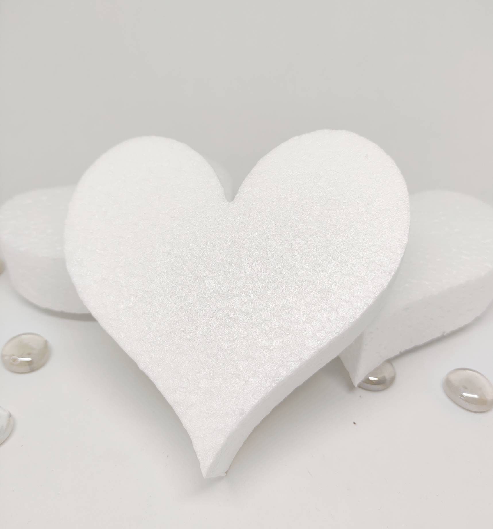 Pattern White Styrofoam Hearts On Sheet Stock Photo 2108399336