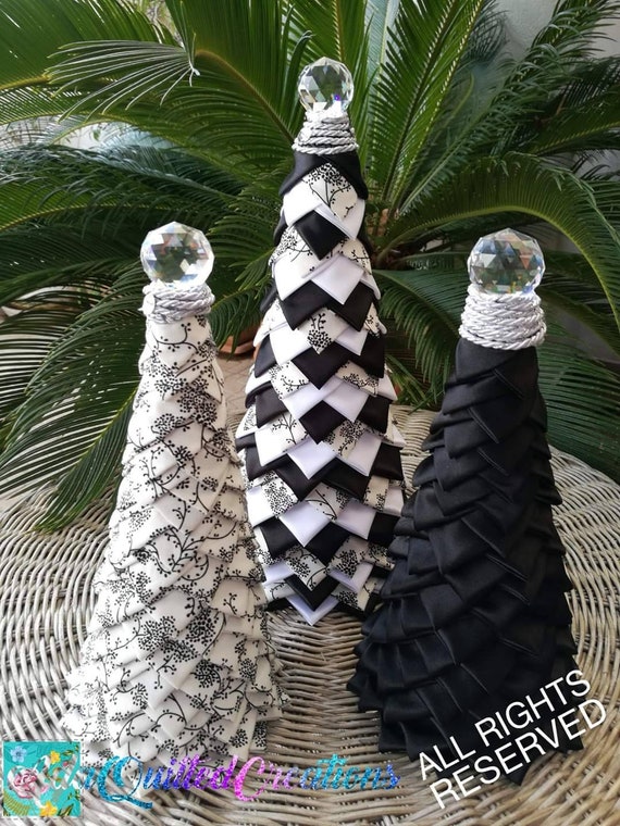 Dollar Tree Styrofoam cone: Fabric covered tree! 