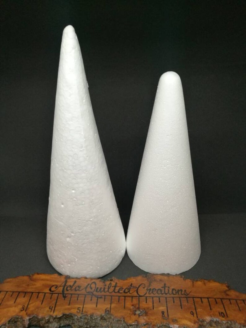 Large styrofoam cones set of three polystyrene cones height Etsy