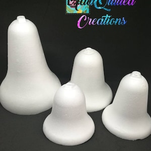 Campanas de poliestireno, cuatro tamaños diferentes de campanas de poliestireno 8 cm 9 cm 11 cm 16 cm (3,15", 3,54", 4,33", 6,3") con bolas de poliestireno