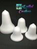 Styrofoam bells, four different sizes polystyrene bells 8cm 9cm 11cm 16cm (3.15