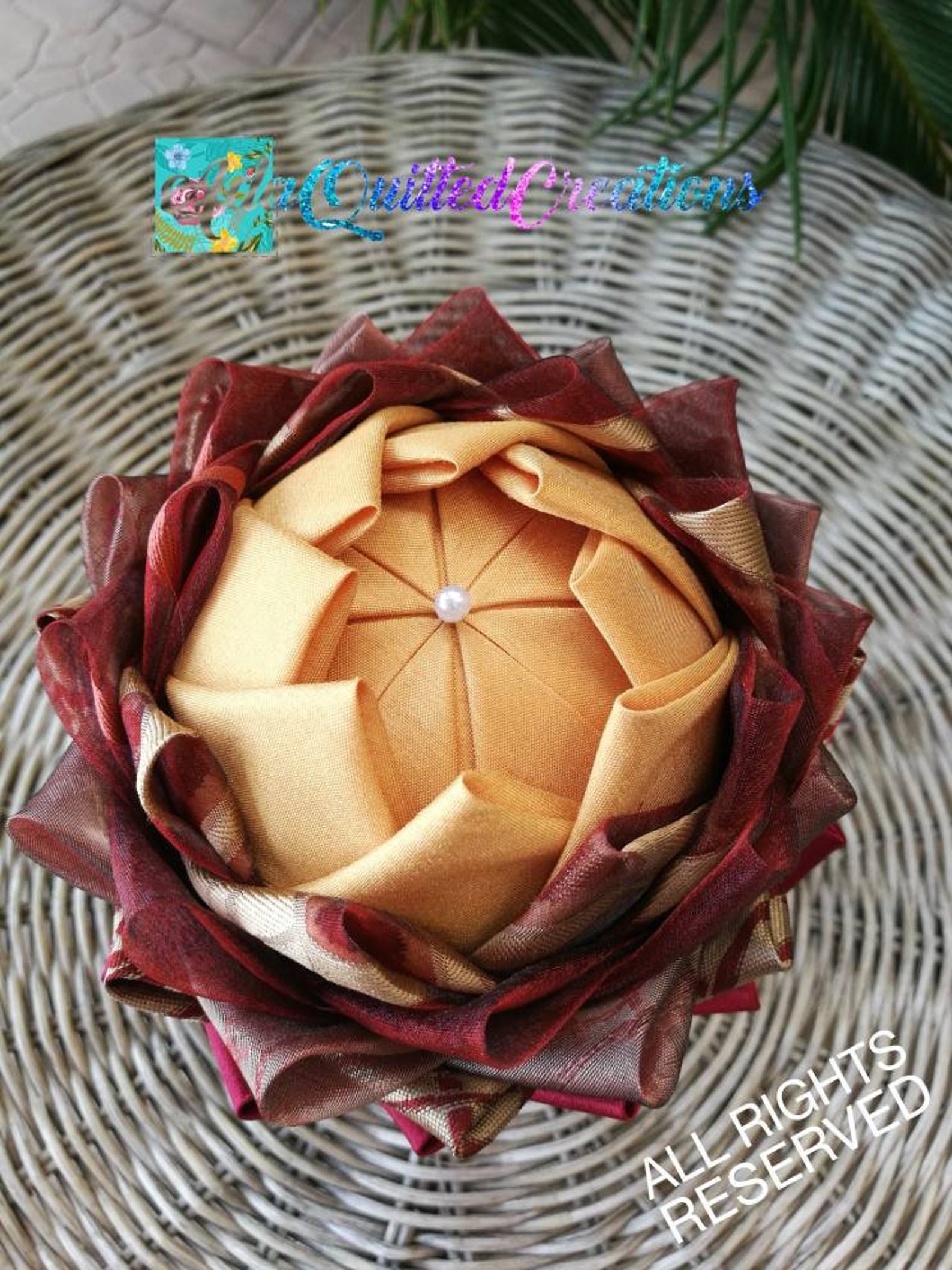 Fabric Pot Flower Kitchen Tabletop Decor Holiday Pot Flower Etsy